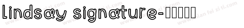 lindsay signature字体转换